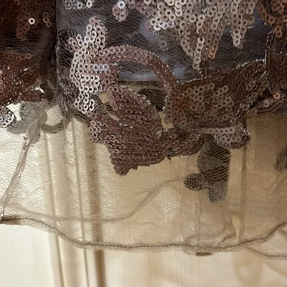 Vera Wang sequin silver cocktail dress size 14 - Picture 6 of 15